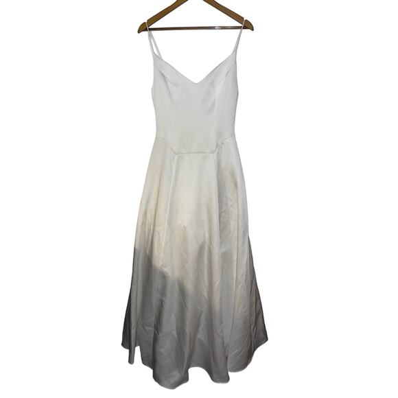 Reformation Icelynn Satin Dress Ivory NWT size 6 - Picture 2 of 15